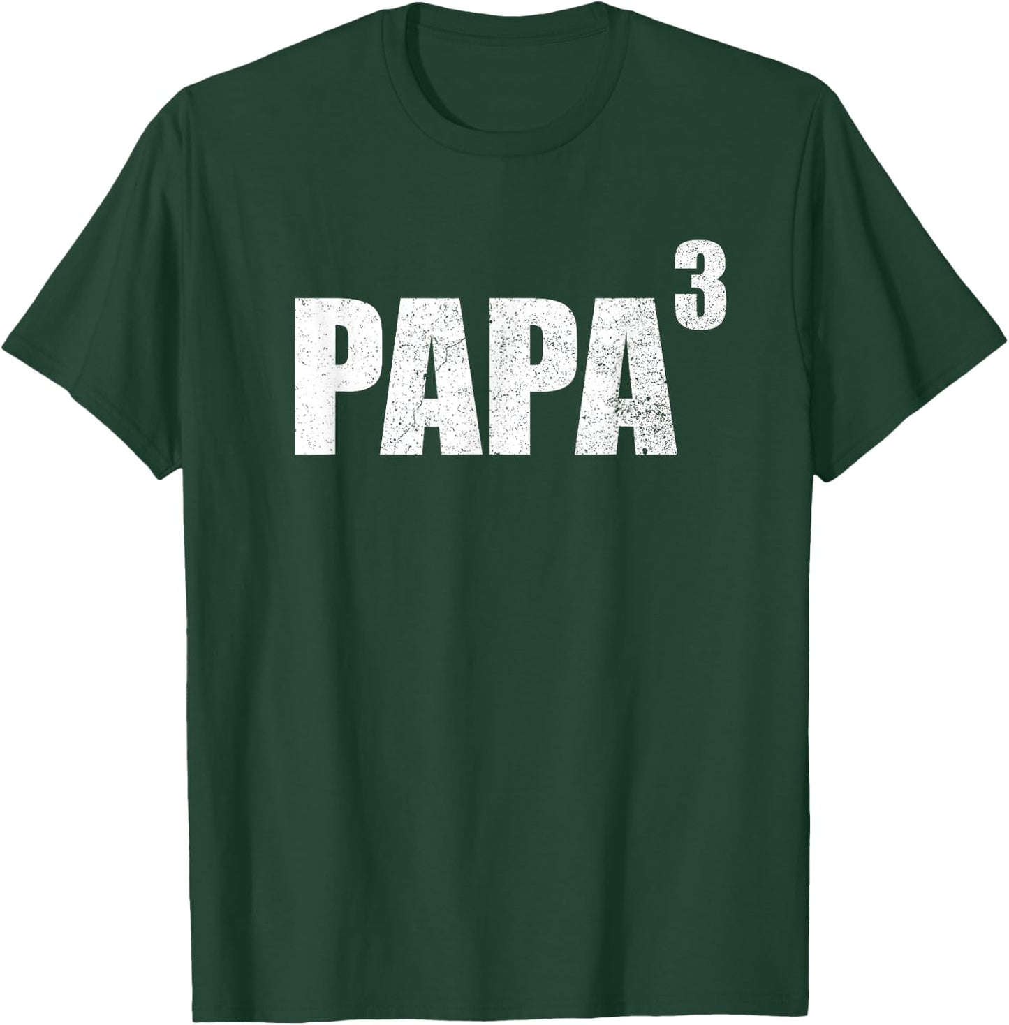 Papa 3 Kid Shirt Papa Cubed Shirt Grandpa 3 Kid Shirt Papa T-Shirt - T-Shirt | Forest
