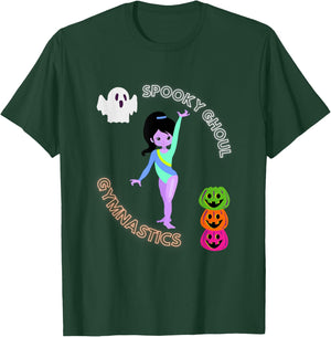 Spooky Ghoul Gymnastics Halloween Gymnast Pumpkin T-Shirt - T-Shirt | Forest