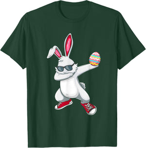 Dabbing Bunny Rabbit Easter Day Eggs Dab For Boys Girls Kids T-Shirt - T-Shirt | Forest
