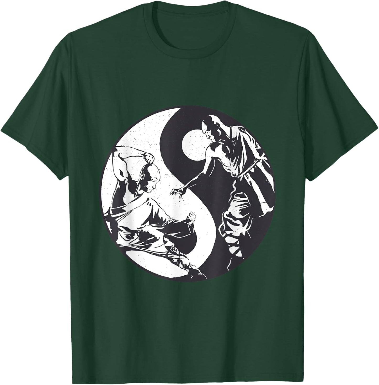 Shaolin Martial Arts Kung Fu Yin Yang MMA Chinese Vintage T-Shirt - T-Shirt | Forest