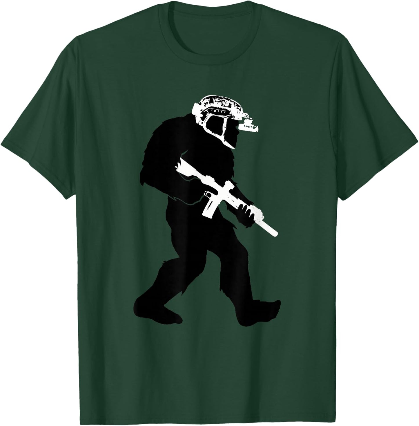 Funny Bigfoot Tactical Special Operations Division Sasquatch T-Shirt - T-Shirt | Forest