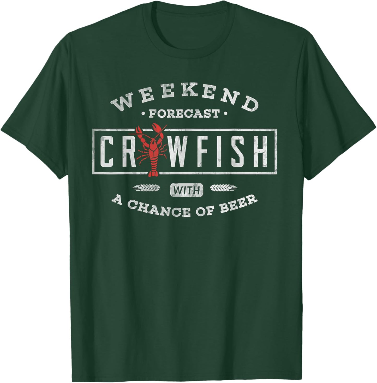 Crawfish Boil Shirt Weekend Forecast Cajun and Beer Party T-Shirt - T-Shirt | Forest