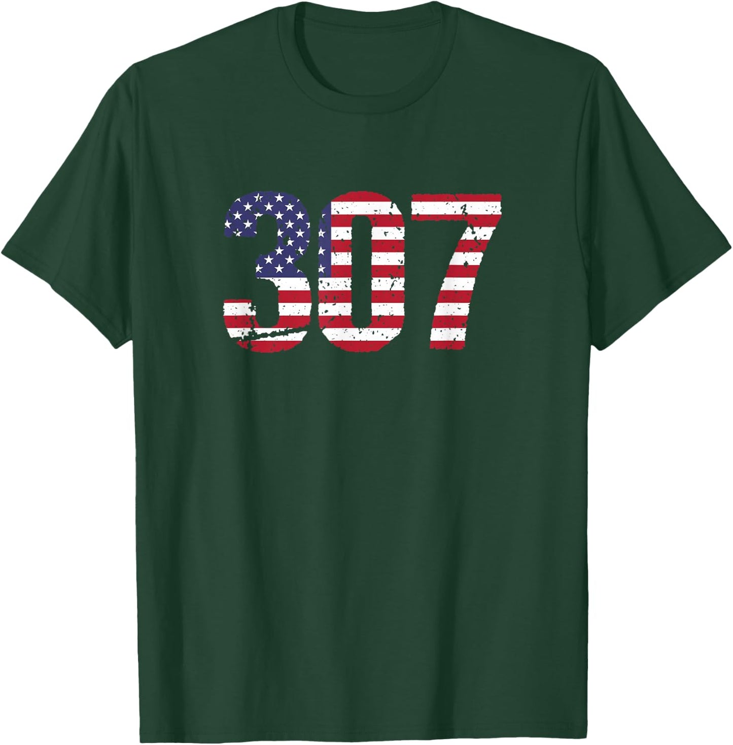 307 Wyoming Area Code T-Shirt - T-Shirt | Forest