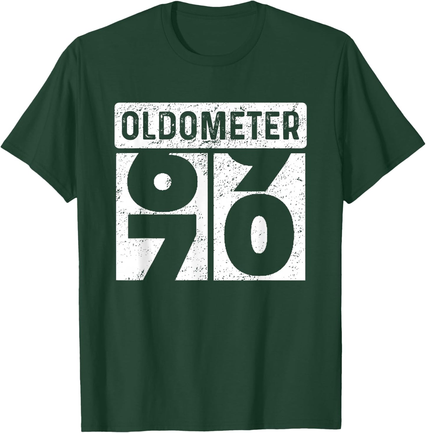 Oldometer Odometer Funny 70th Birthday Gift 70 yrs Old Joke T-Shirt - T-Shirt | Forest