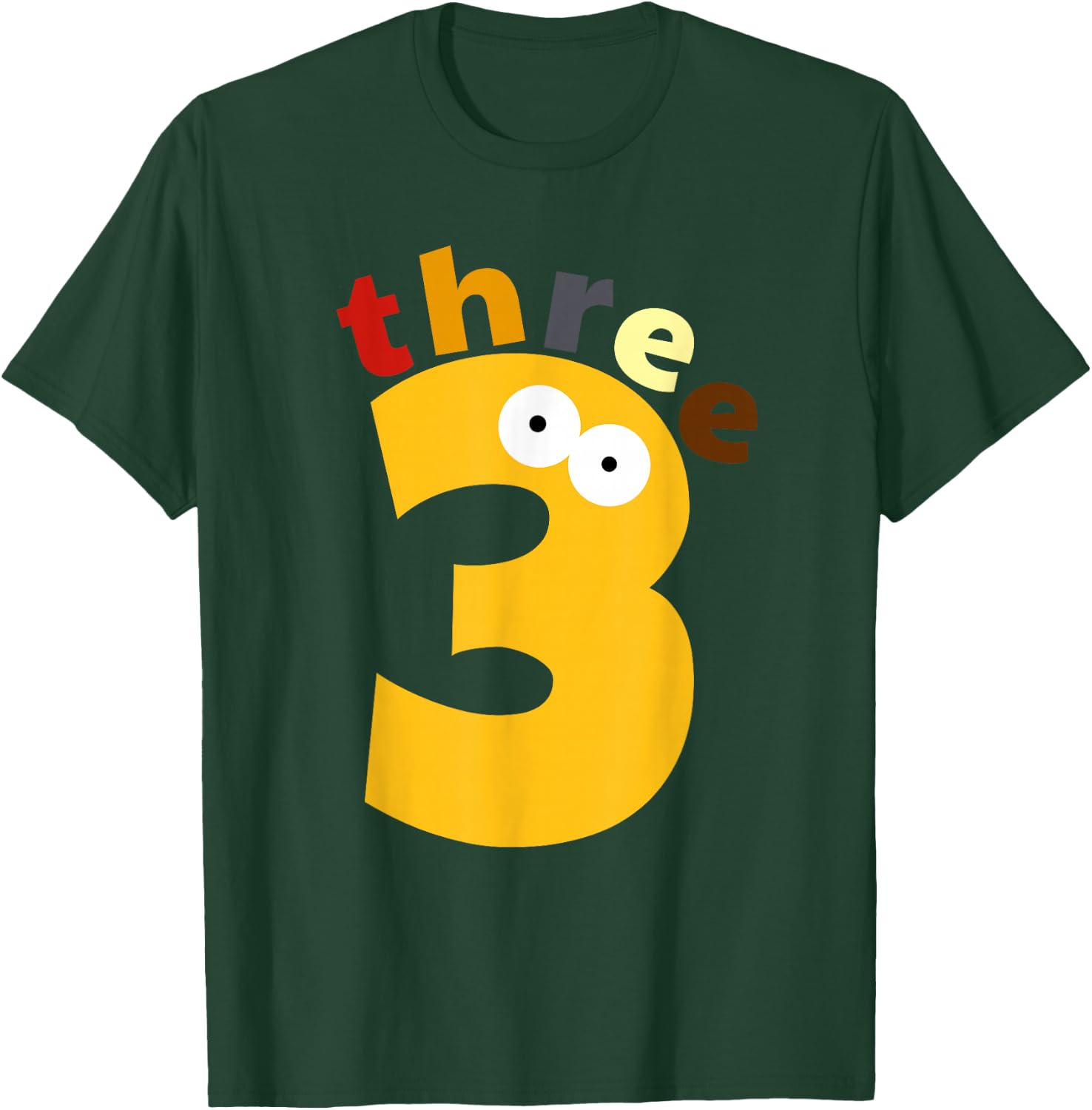 3rd Birthday Party 3 Year Old Twins Triplets Funny Monster T-Shirt - T-Shirt | Forest