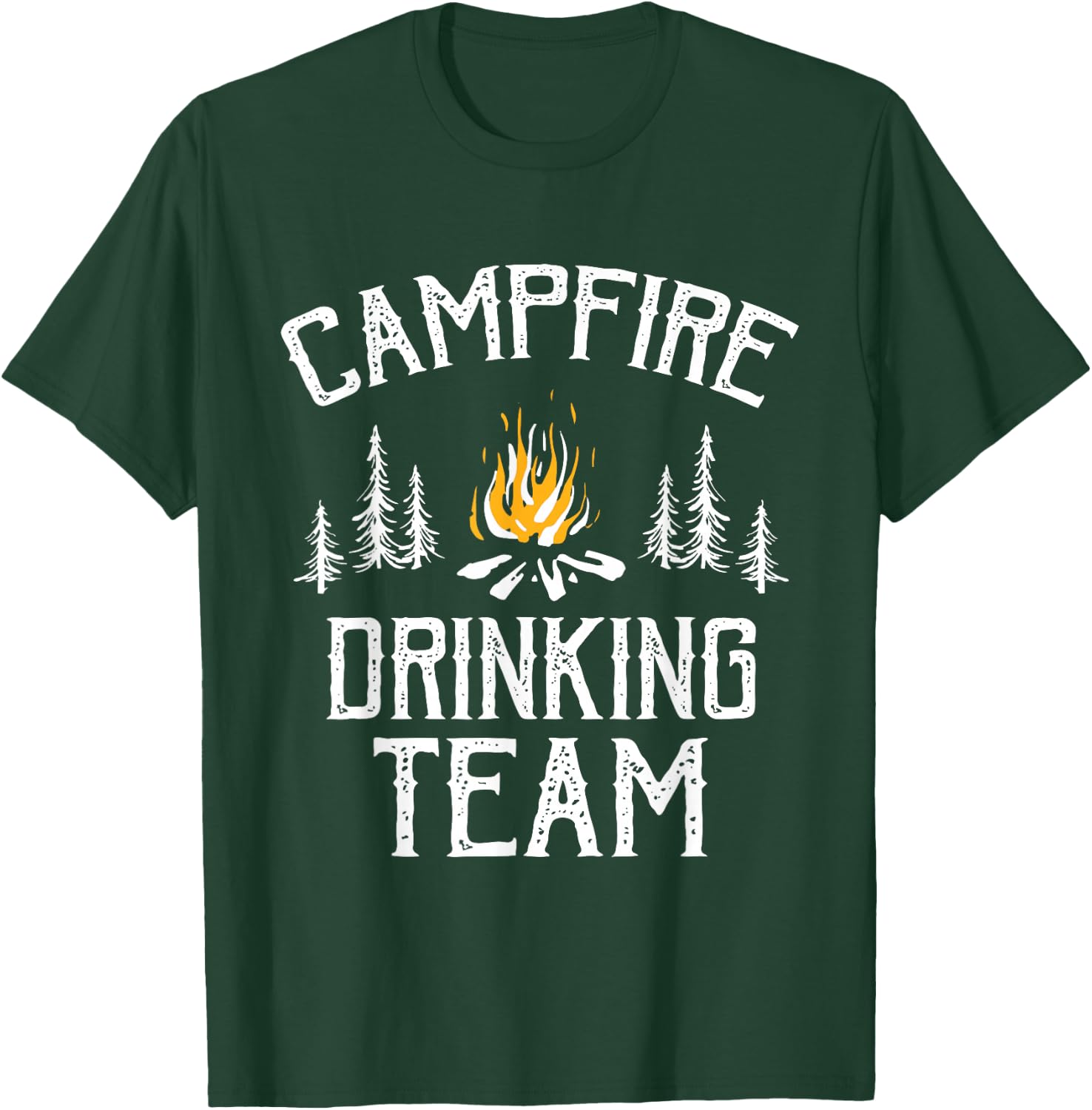Campfire Drinking Team Camping Lovers Camper T-Shirt - T-Shirt | Forest