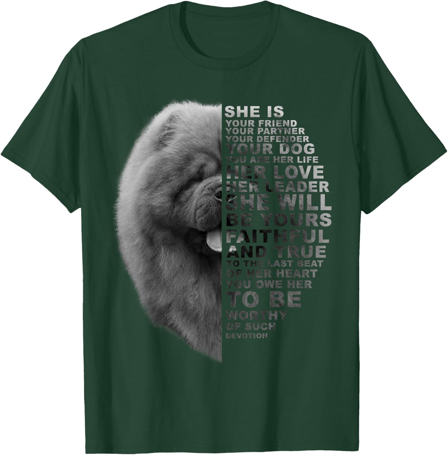 She Is Your Friend Your Partner Your Dog Chow Chow Dog Lover Women Kids T-Shirt - T-Shirt | Forest