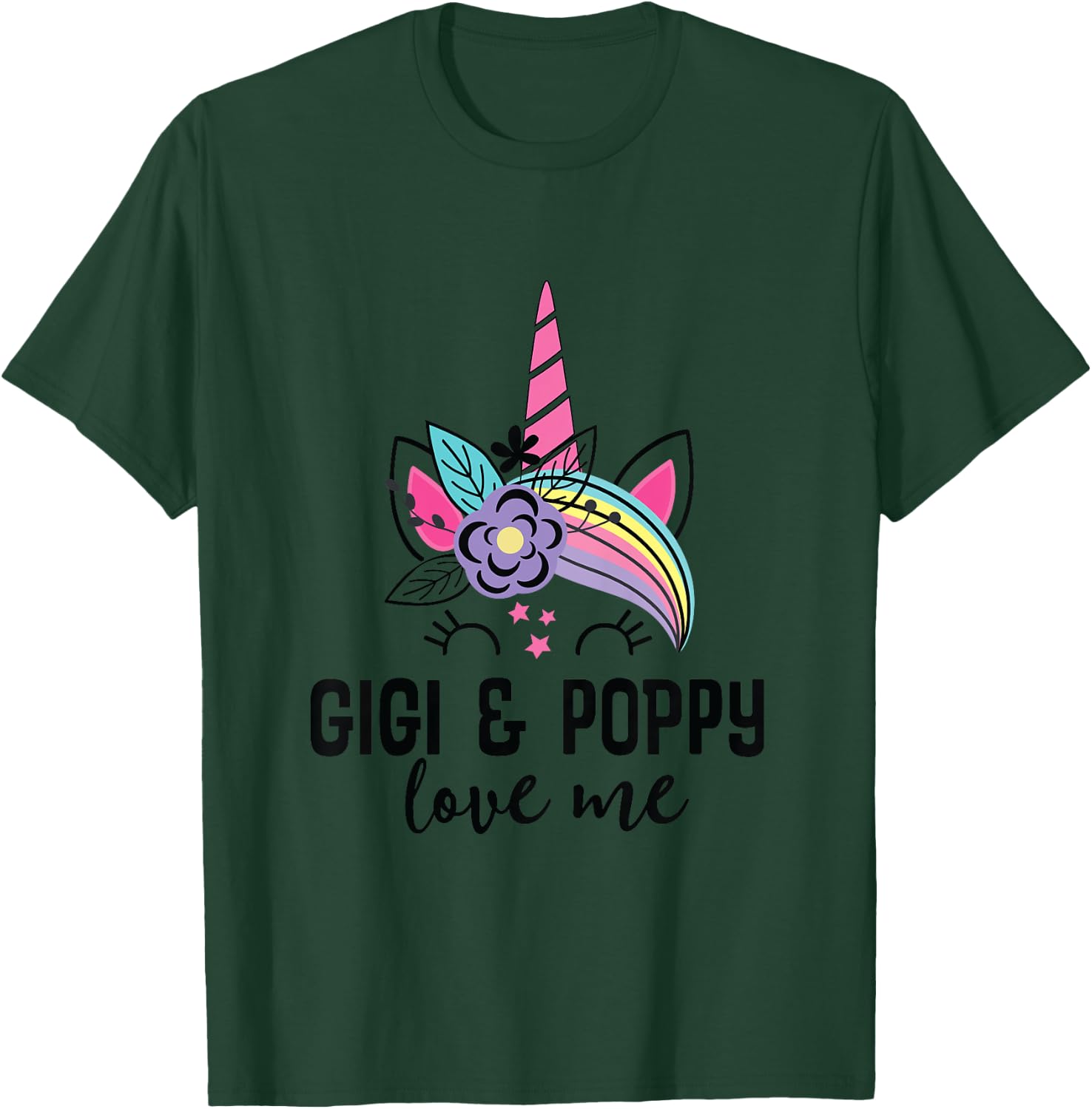 Kids My Gigi and Poppy Love Me Unicorn T-Shirt - T-Shirt | Forest