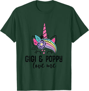 Kids My Gigi and Poppy Love Me Unicorn T-Shirt - T-Shirt | Forest