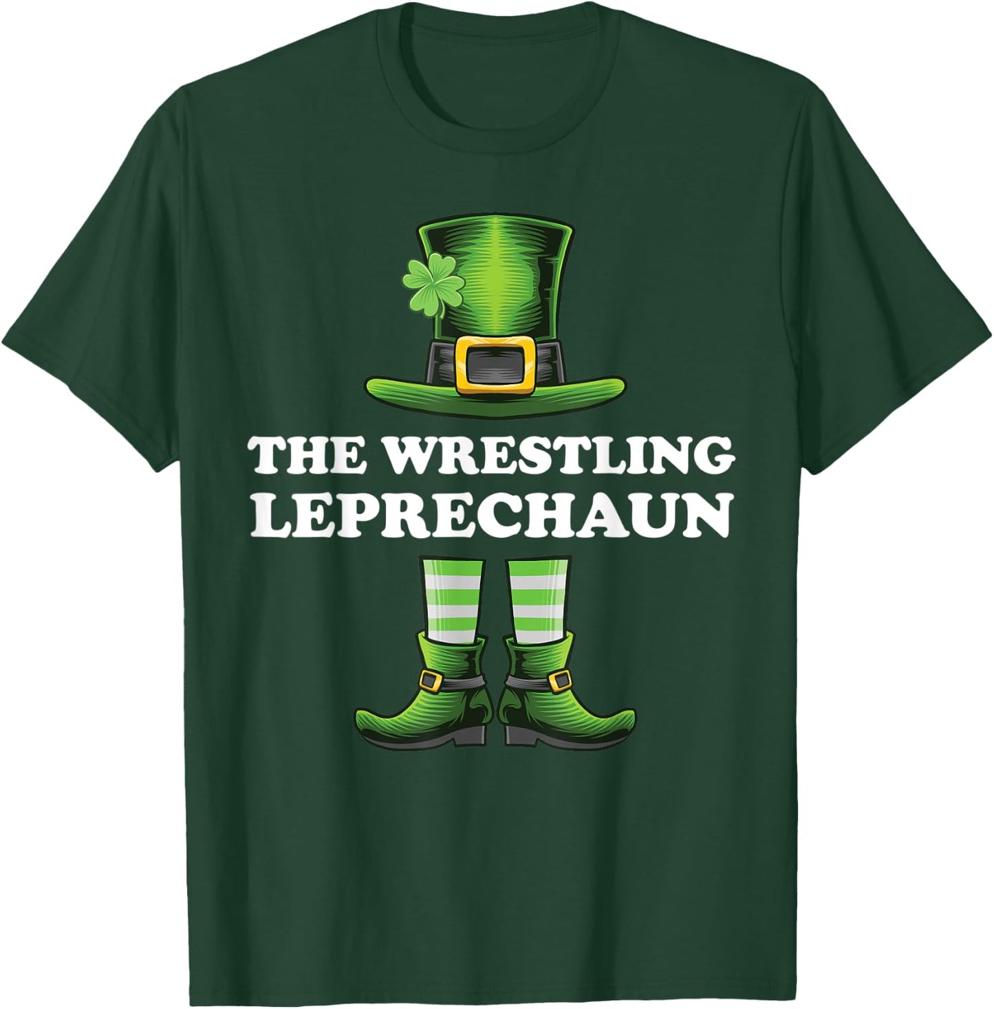 The Wrestling Leprechaun Matching Family St Patricks Day T-Shirt - T-Shirt | Forest