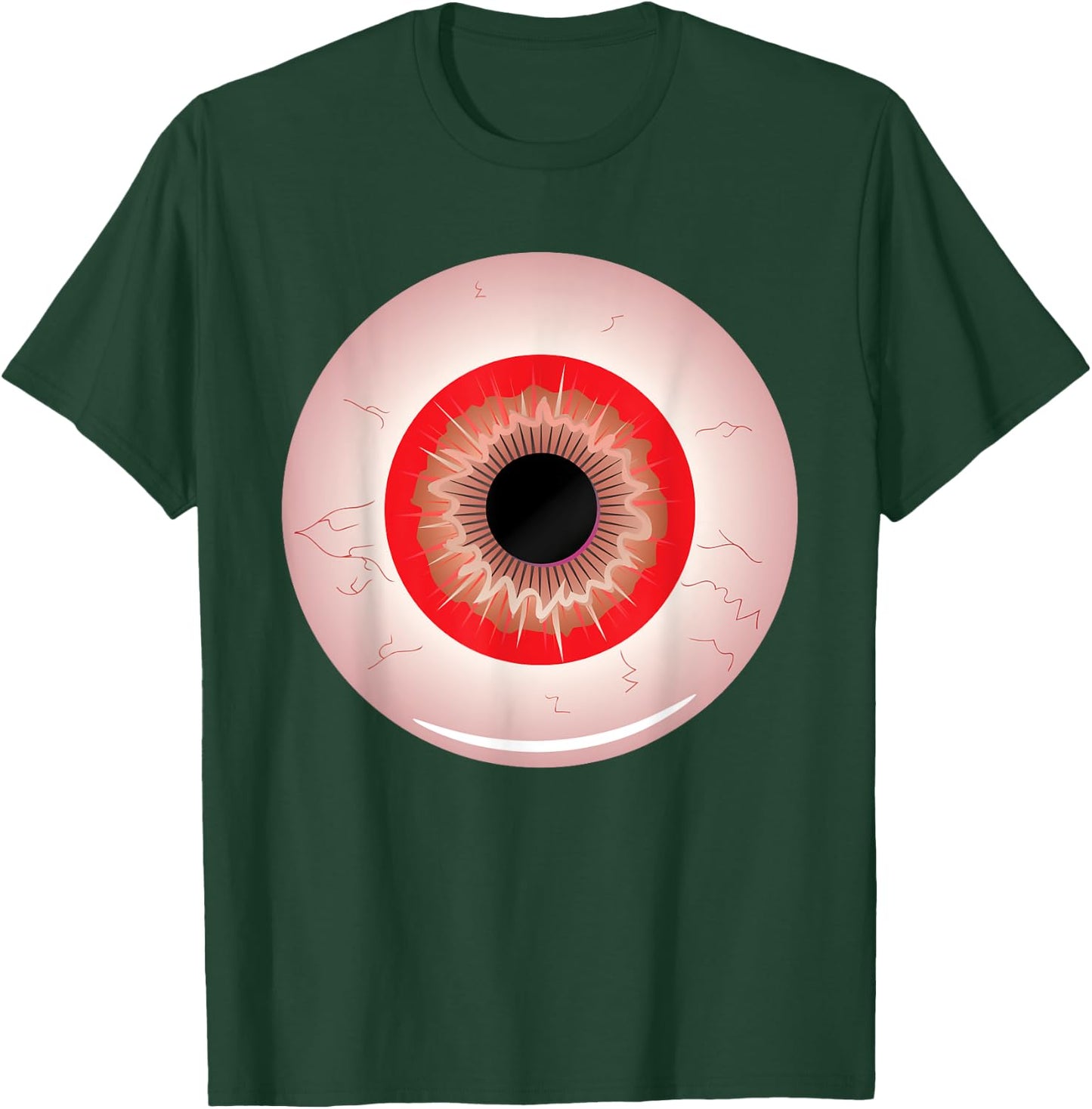 Eye-ball Lazy Halloween Costume Spooky Scary Funny T-Shirt - T-Shirt | Forest