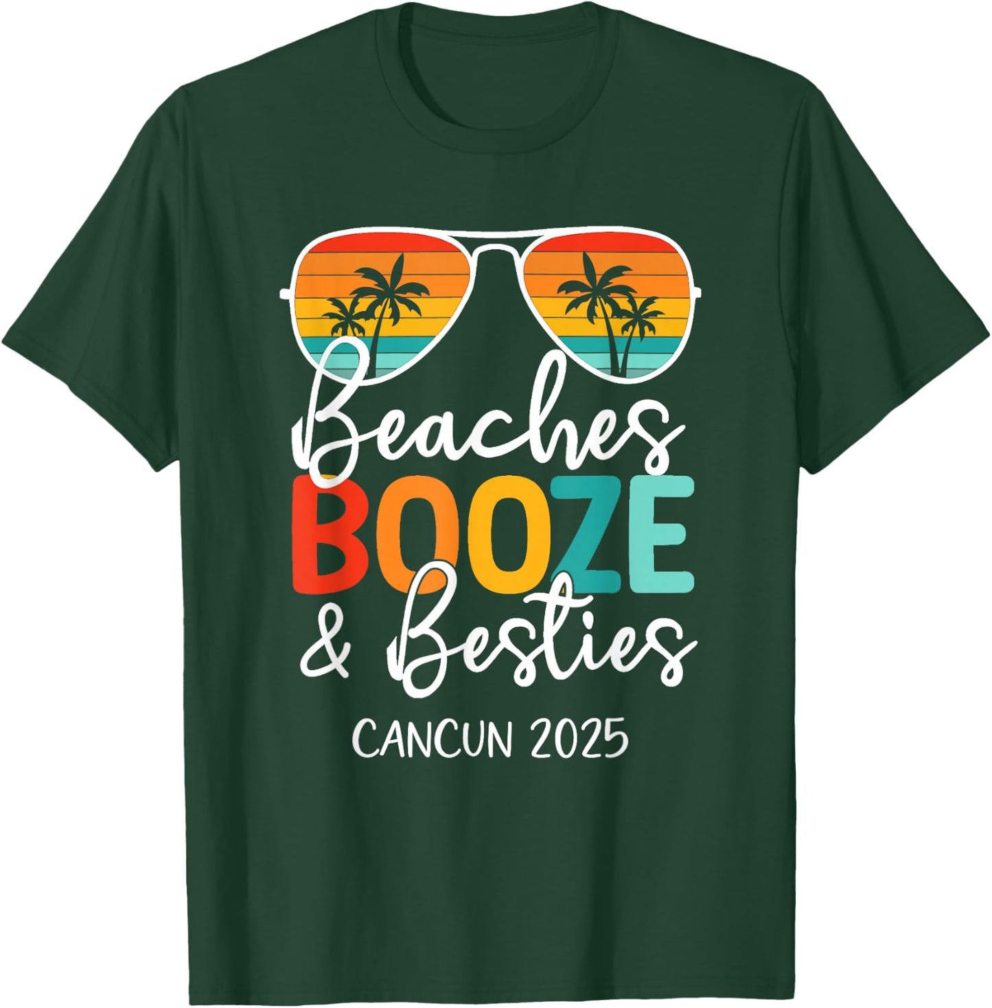 Girls Trip 2025 Cancun Mexico Weekend Summer Vacation T-Shirt - T-Shirt | Forest
