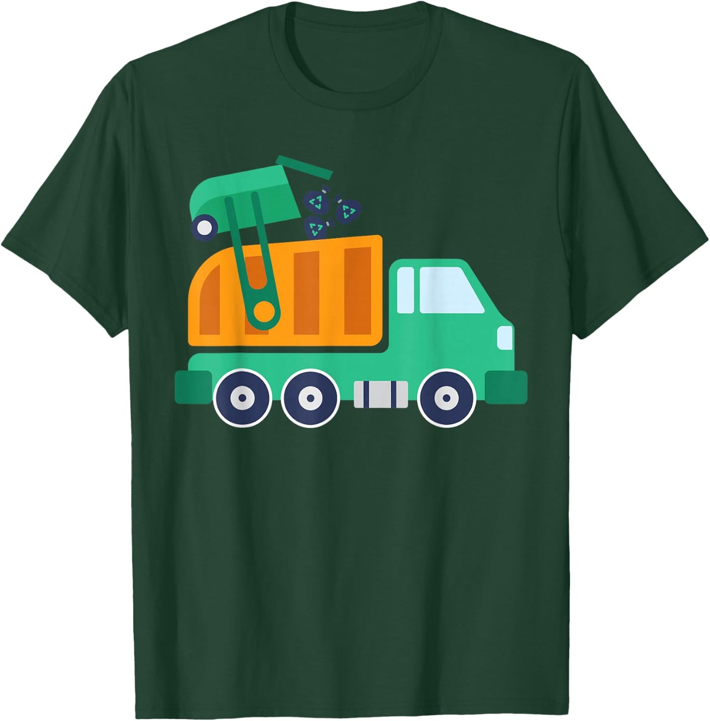 Garbage Truck Waste Recycle Trash Collector Earth Day T-Shirt - T-Shirt | Forest