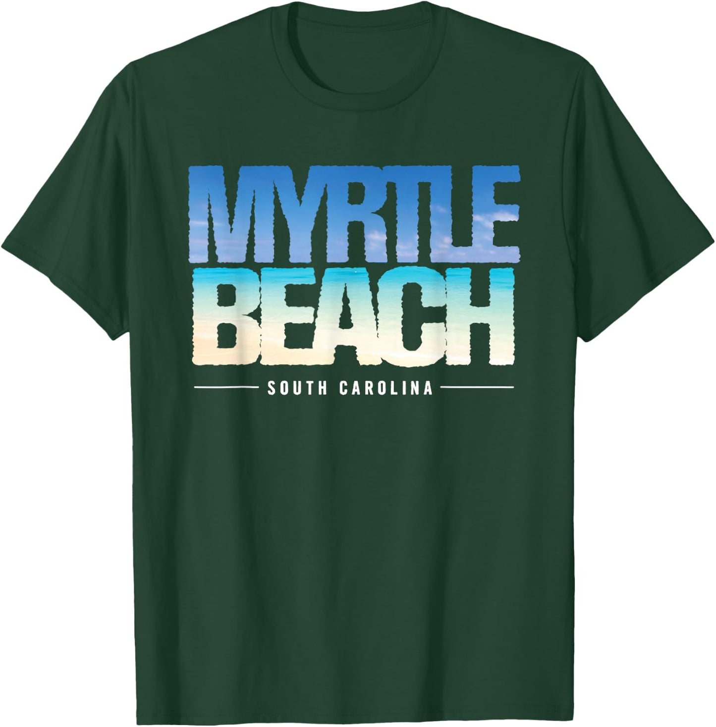 Vintage Tropical Beach Myrtle Beach South Carolina Souvenir T-Shirt - T-Shirt | Forest