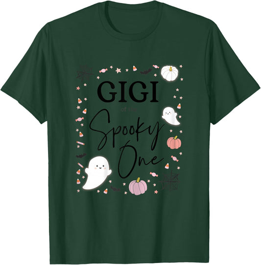 Gigi of the Spooky One Girl First Birthday Pink Halloween T-Shirt - T-Shirt | Forest