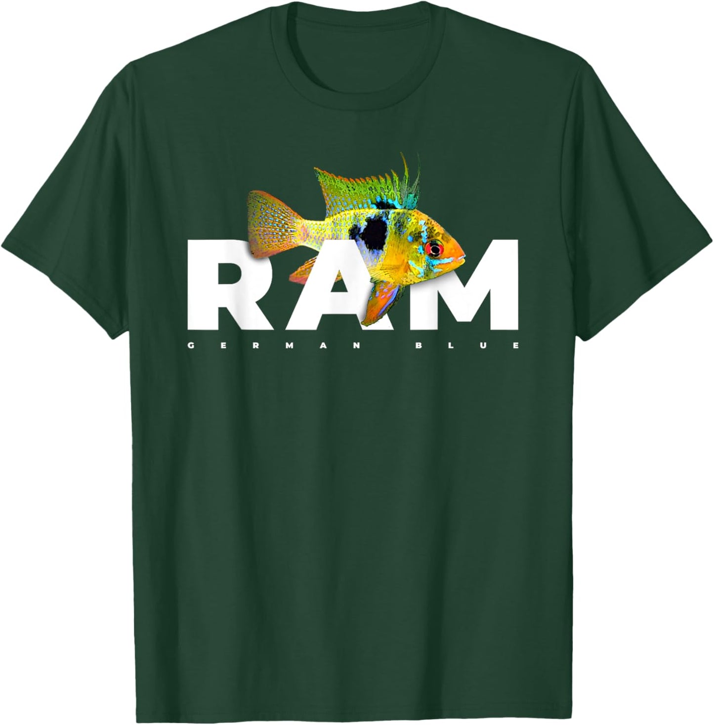 German Blue Ram Cichlid Aquarium Fish Keeper T-Shirt - T-Shirt | Forest
