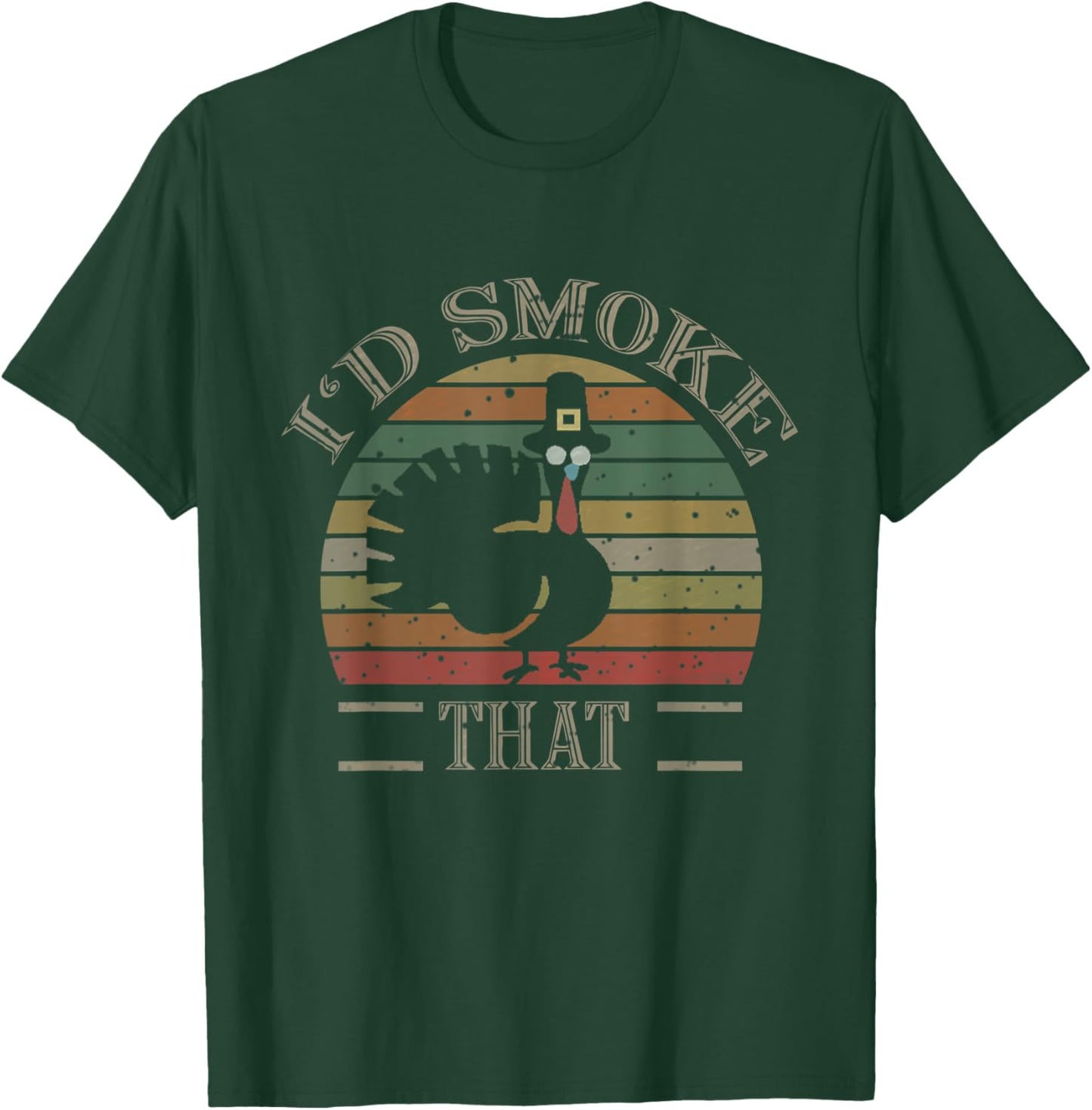 Funny Vintage Thanksgiving / I'd Smoke That Gift T-Shirt - T-Shirt | Forest