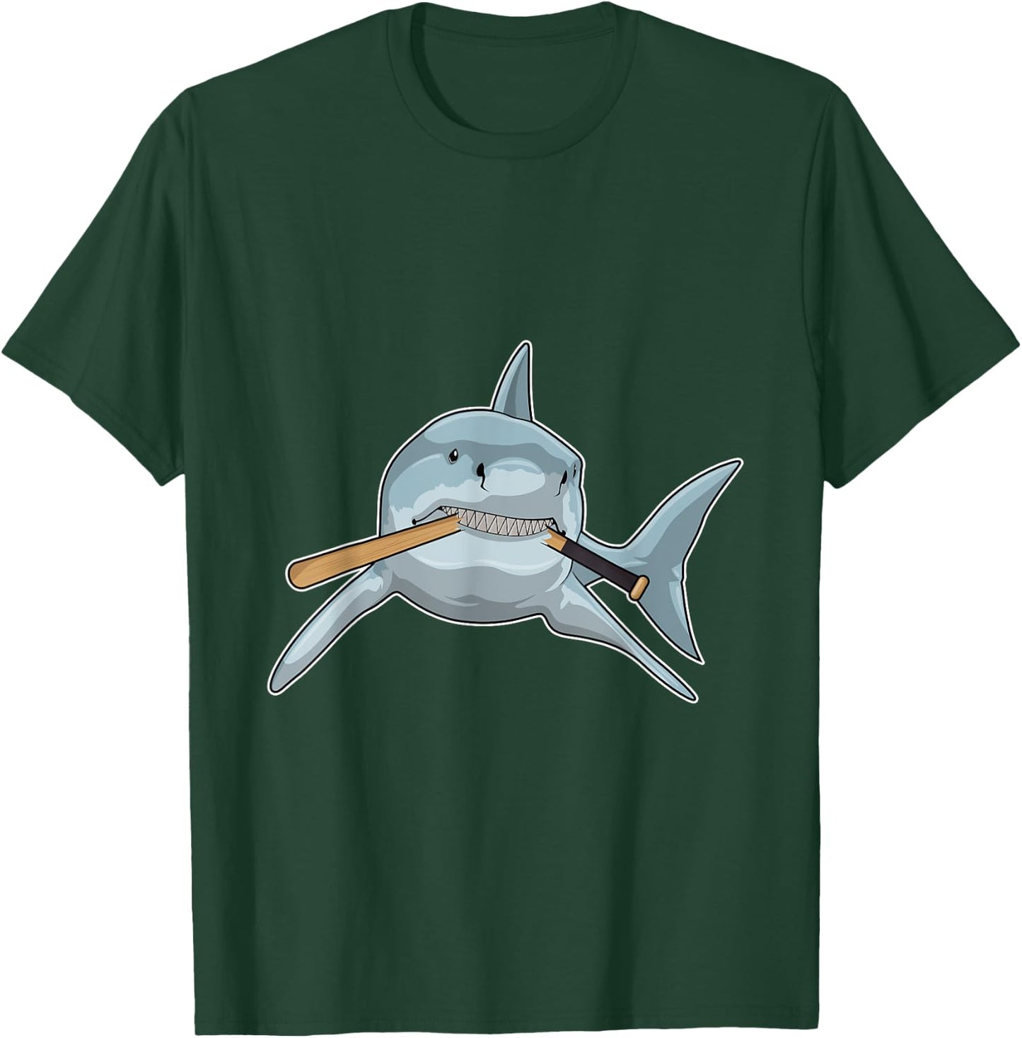 Shark Baseball Baseball bat Sports T-Shirt - T-Shirt | Forest