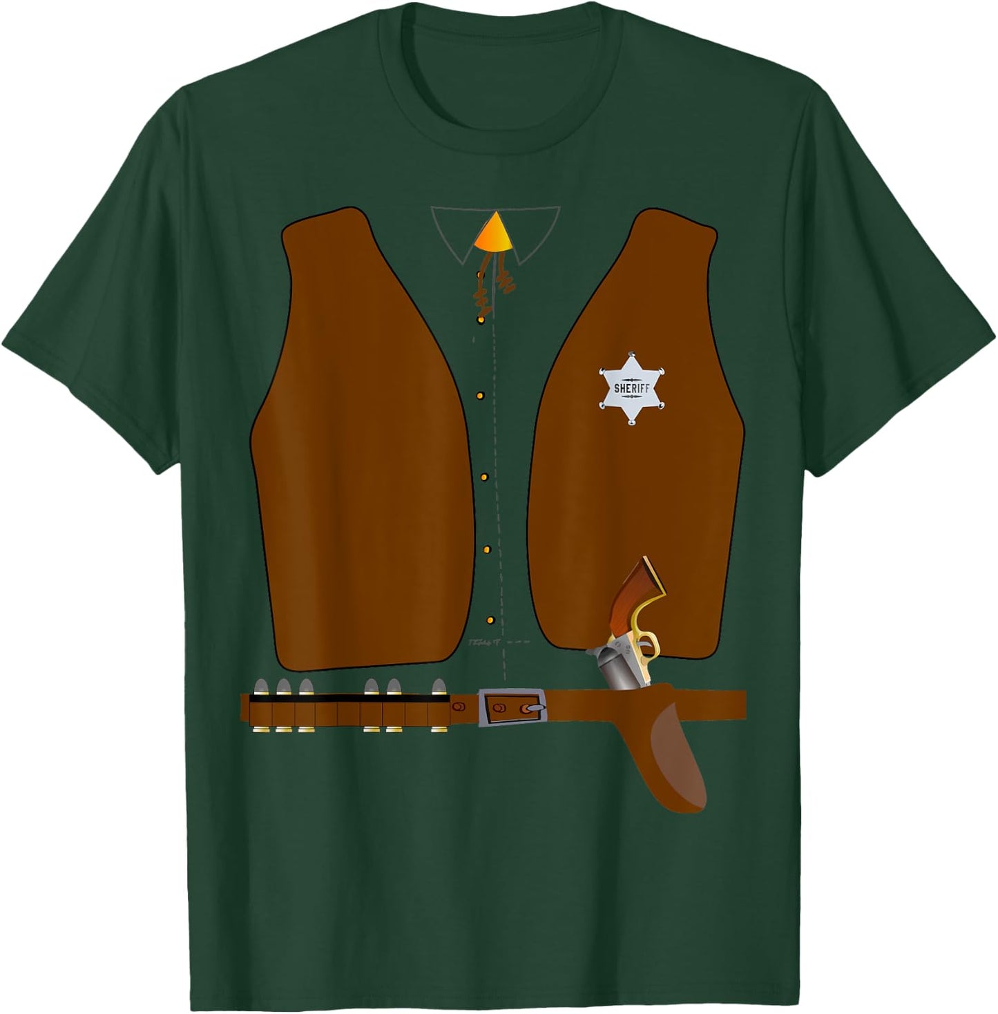 Old Style Western Sheriff and Deputy S. Halloween Costume T-Shirt - T-Shirt | Forest