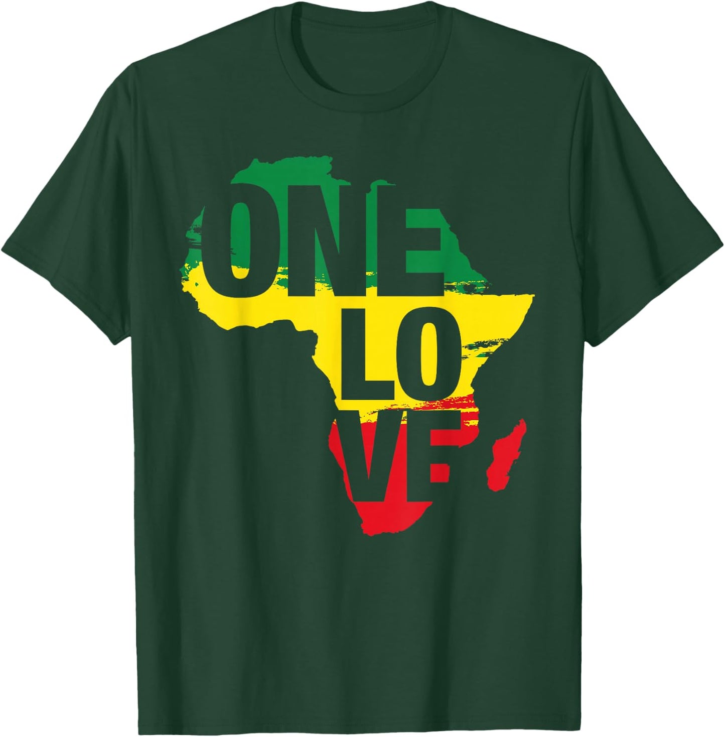 One Love Jamaican Rasta Reggae Men T-Shirt - T-Shirt | Forest