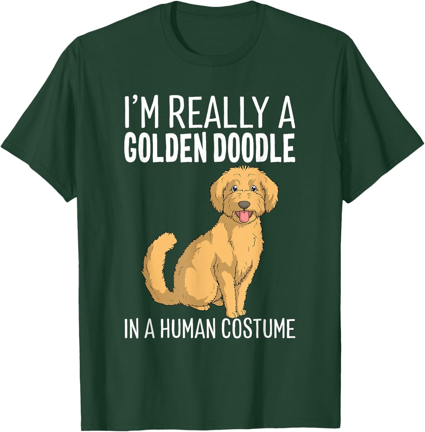 This Is My Human Costume I'm A Goldendoodle Dog Halloween T-Shirt - T-Shirt | Forest