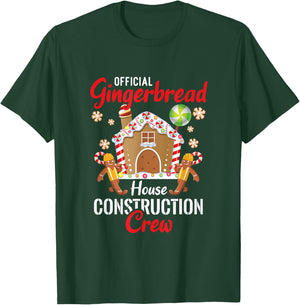 Gingerbread Construction Crew Christmas Matching Group T-Shirt - T-Shirt | Forest