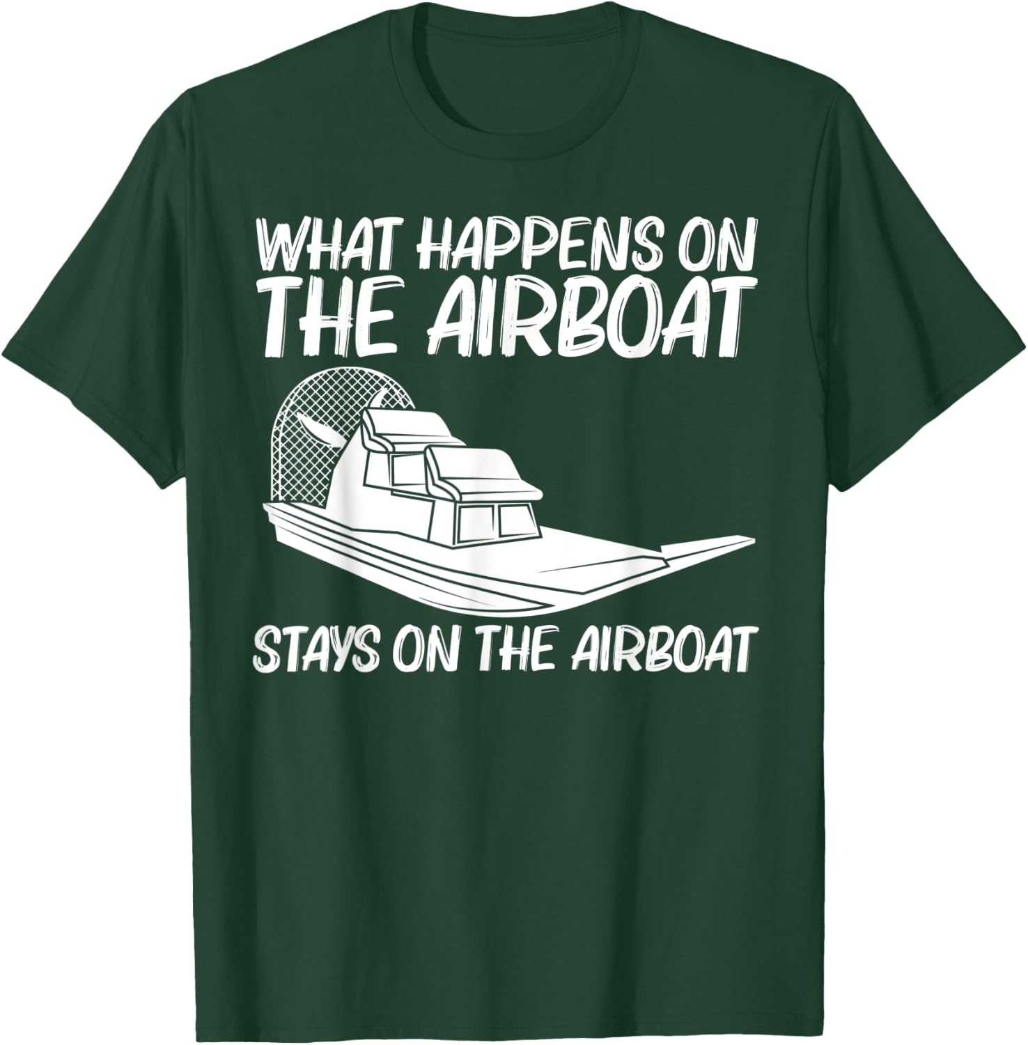 Cool Airboat Gift Women Airboat Racing Aircraft Boat T-Shirt - T-Shirt | Forest