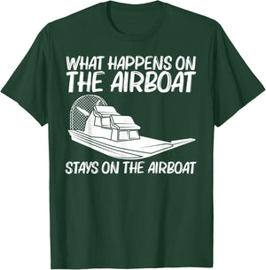 Cool Airboat Gift Women Airboat Racing Aircraft Boat T-Shirt - T-Shirt | Forest