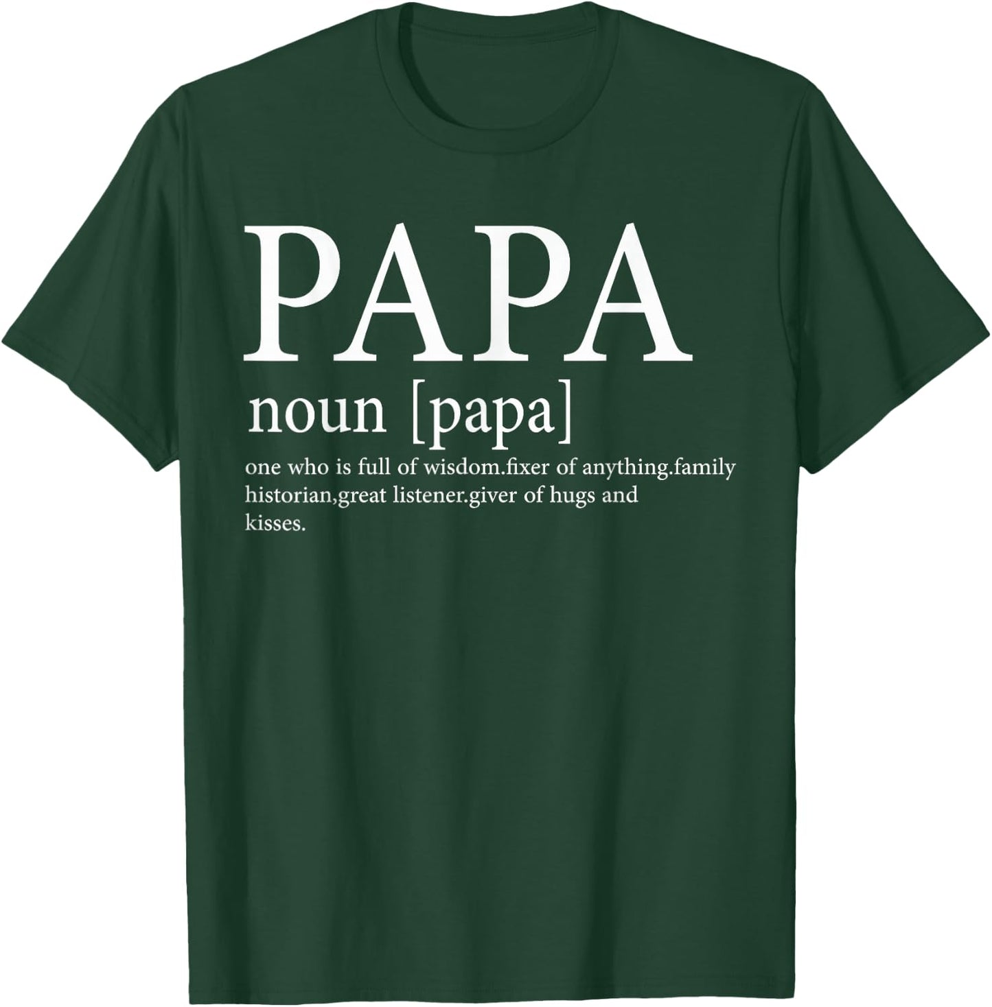 Papa Definition Grandpa Funny Fathers Day T-Shirt - T-Shirt | Forest