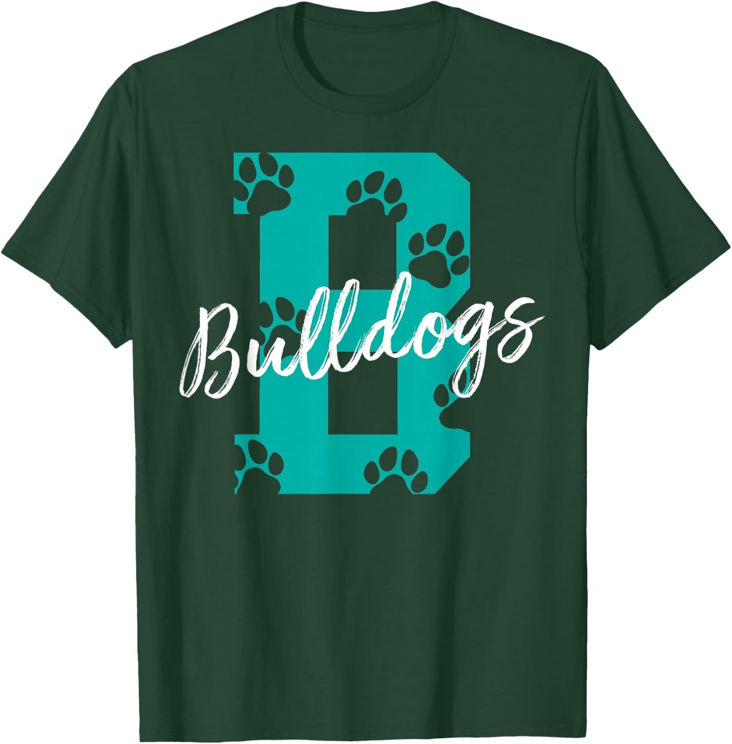 Bulldogs with Foodprints - Bulldog T-Shirt - T-Shirt | Forest