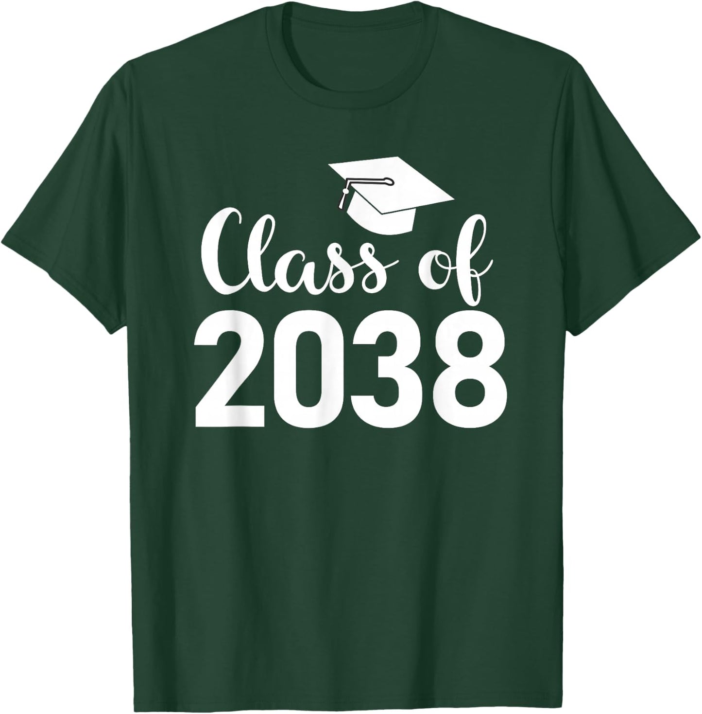 Class of 2038 Grow With Me - Handprints Go on the Back T-Shirt - T-Shirt | Forest