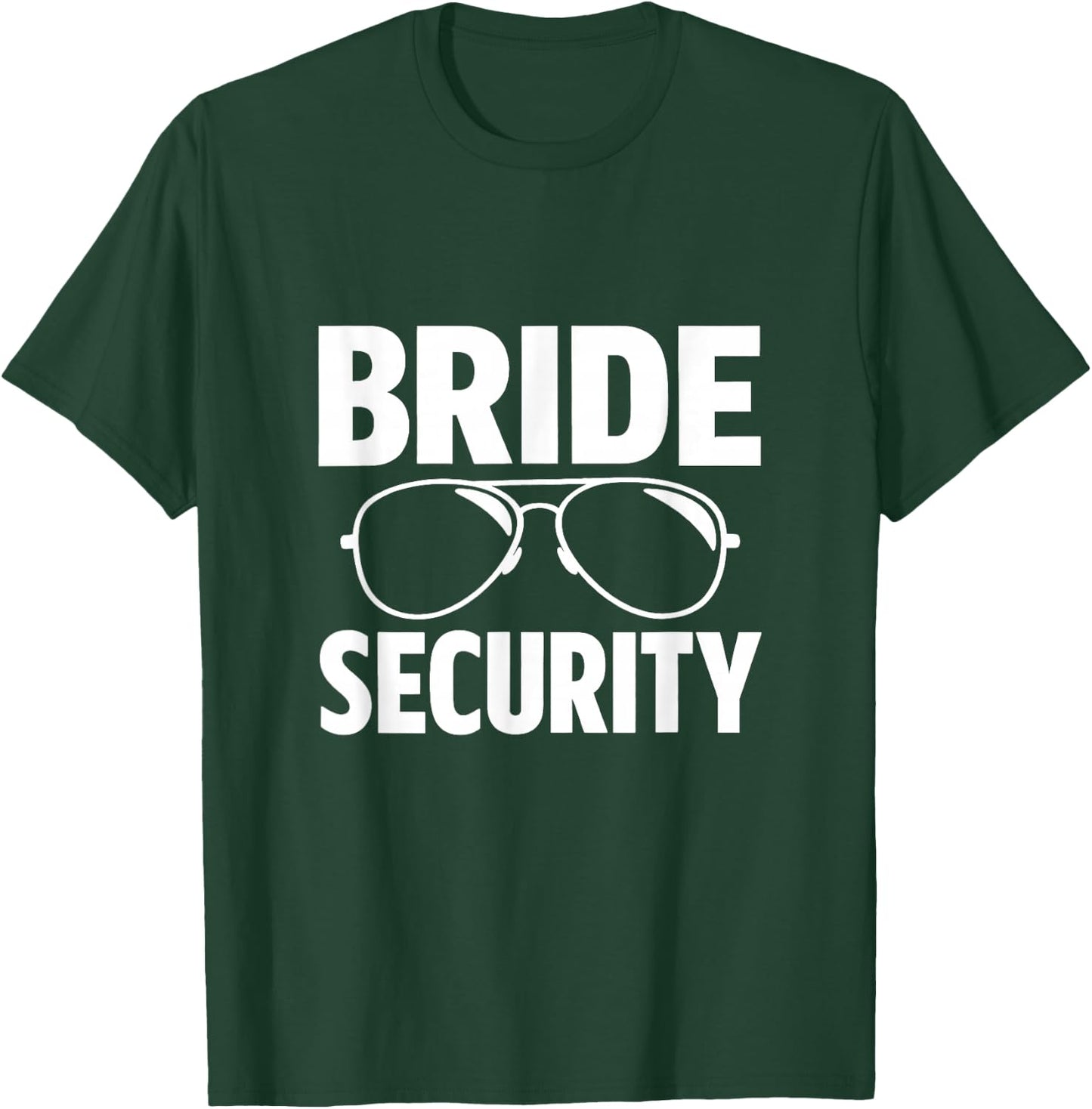 Bride Security Funny Bachelor Wedding Party Crew Minimalist T-Shirt - T-Shirt | Forest