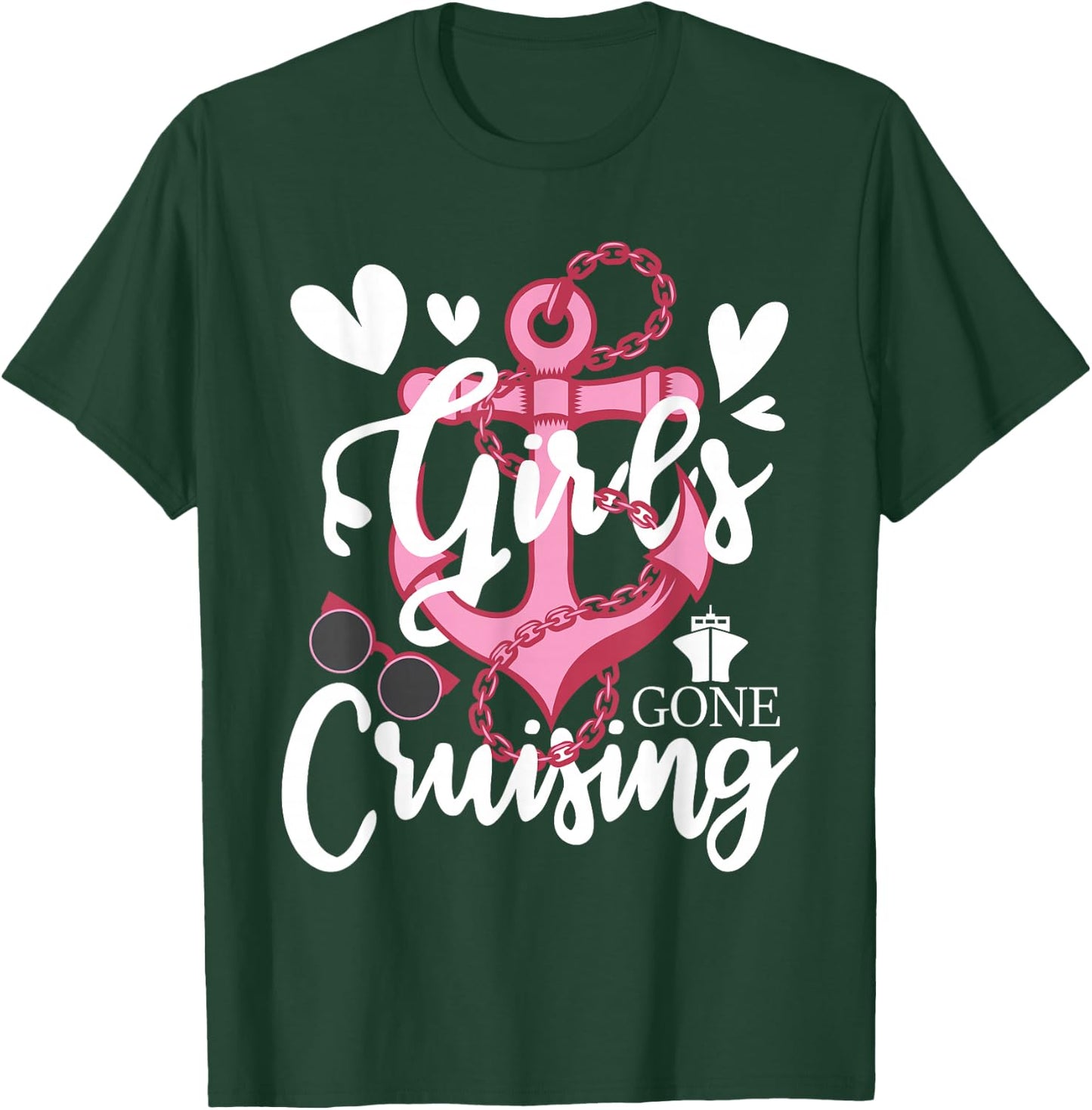 Girls Gone Cruising - Cruise Ship Lover Cruiser Grils Trip Small T-Shirt - T-Shirt | Forest