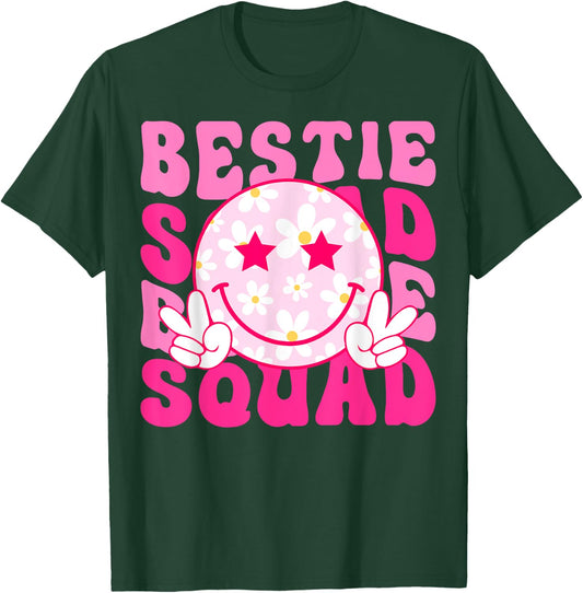 Groovy Bestie Squad Best Friend Matching Squad T-Shirt - T-Shirt | Forest