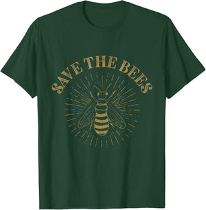 Retro Save The Bees Apiary Bee Beekeeper Earth Day T-Shirt - T-Shirt | Forest