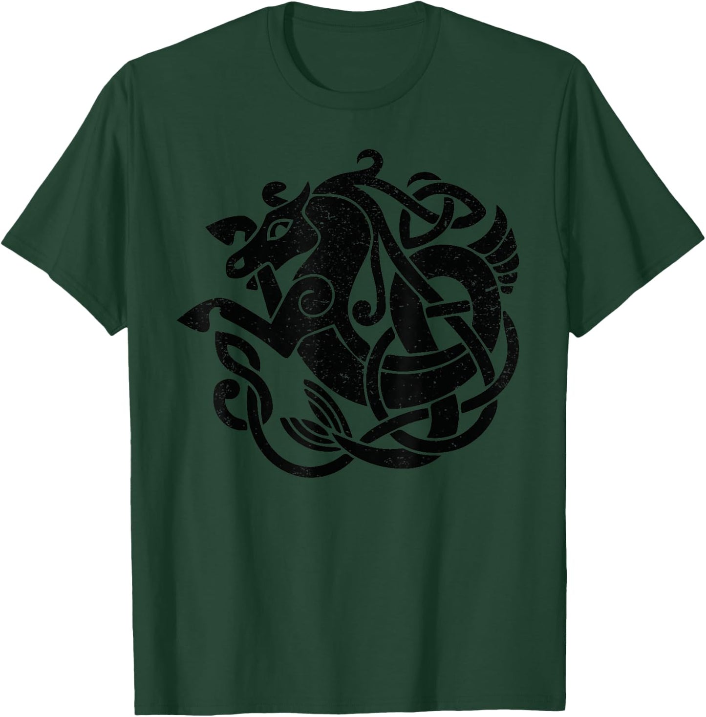 Celtic Knot Seahorse Mythical Kelpie Symbol T-Shirt - T-Shirt | Forest