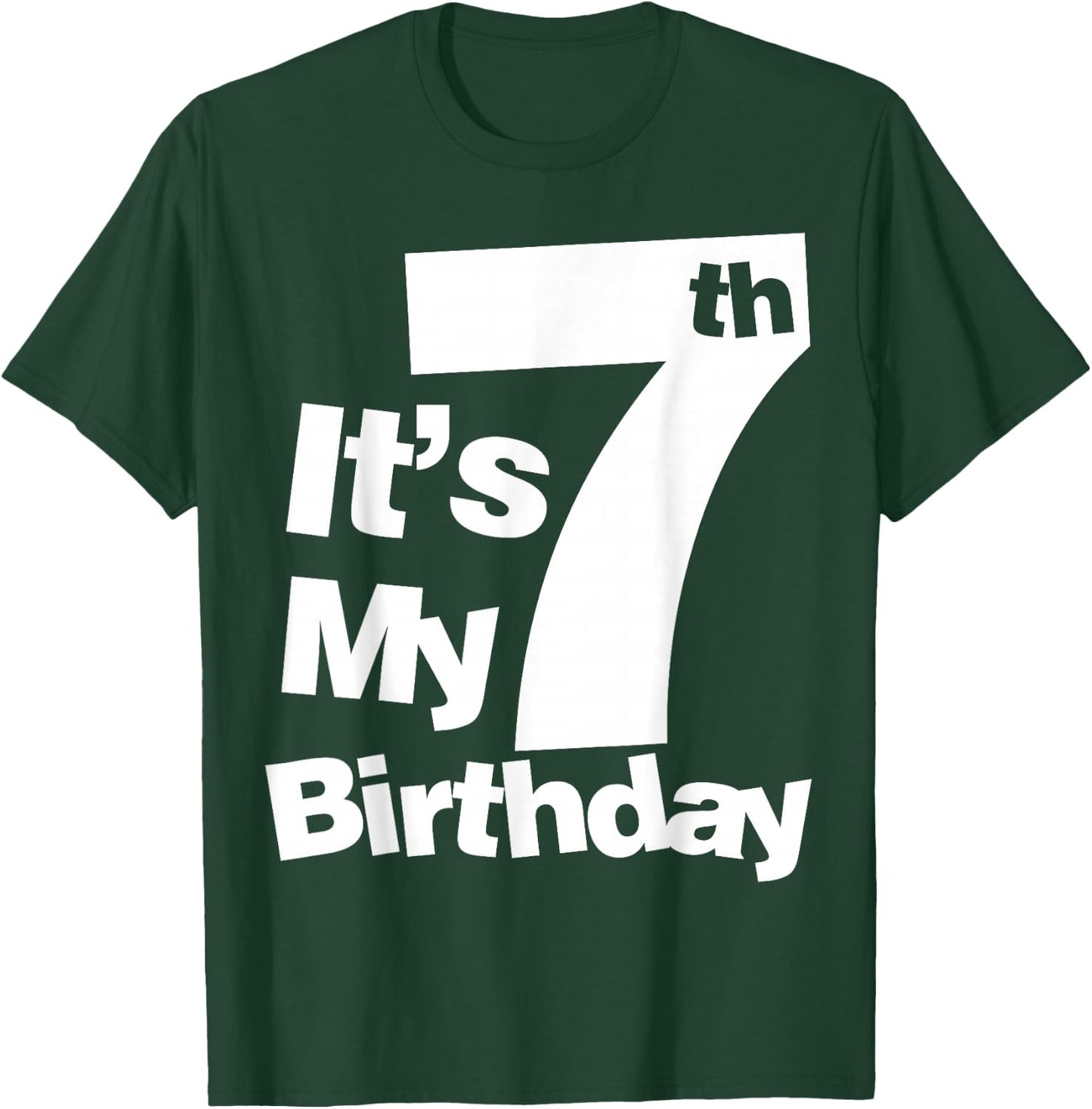 7th Birthday Shirt - It's My 7 Year Old T-Shirt - T-Shirt | Forest