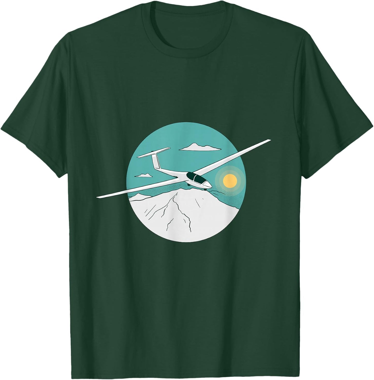 Glider Plane Pilot Sailflying T-Shirt - T-Shirt | Forest