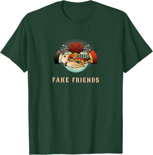 Tattoo Vintage Fake Friends T-Shirt - T-Shirt | Forest