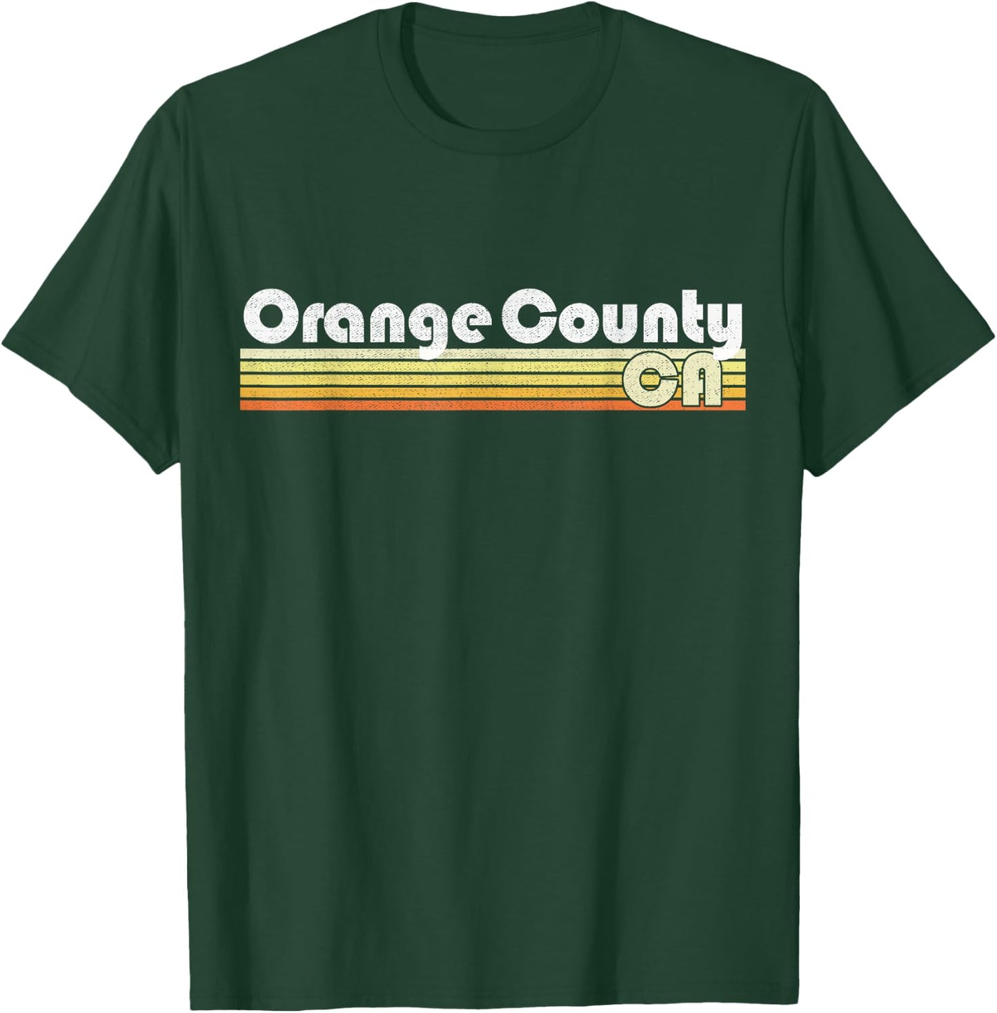 Orange County California Retro Style Vintage Pride 70s 80s T-Shirt - T-Shirt | Forest