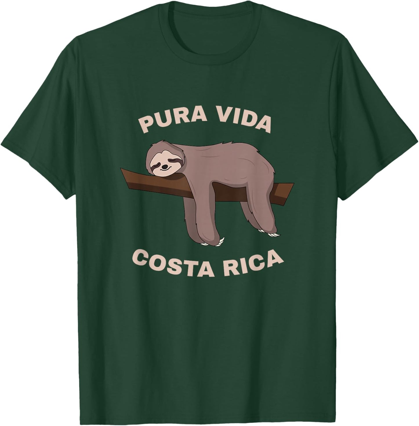 Pura Vida Costa Rica - Cool Costa Rica Sloth T-Shirt - T-Shirt | Forest