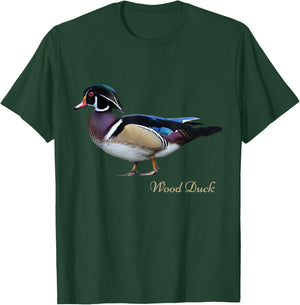 Wood Duck Bird Ornithology T-Shirt - T-Shirt | Forest