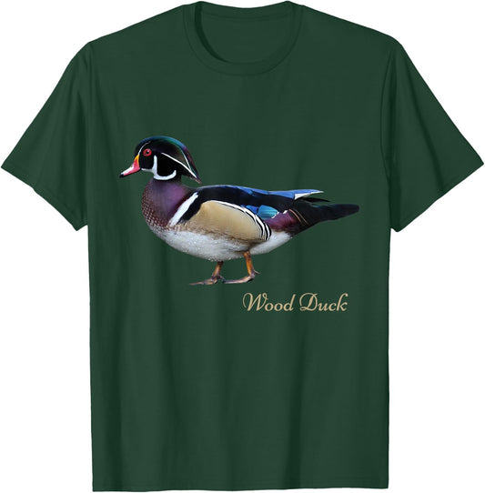 Wood Duck Bird Ornithology T-Shirt - T-Shirt | Forest