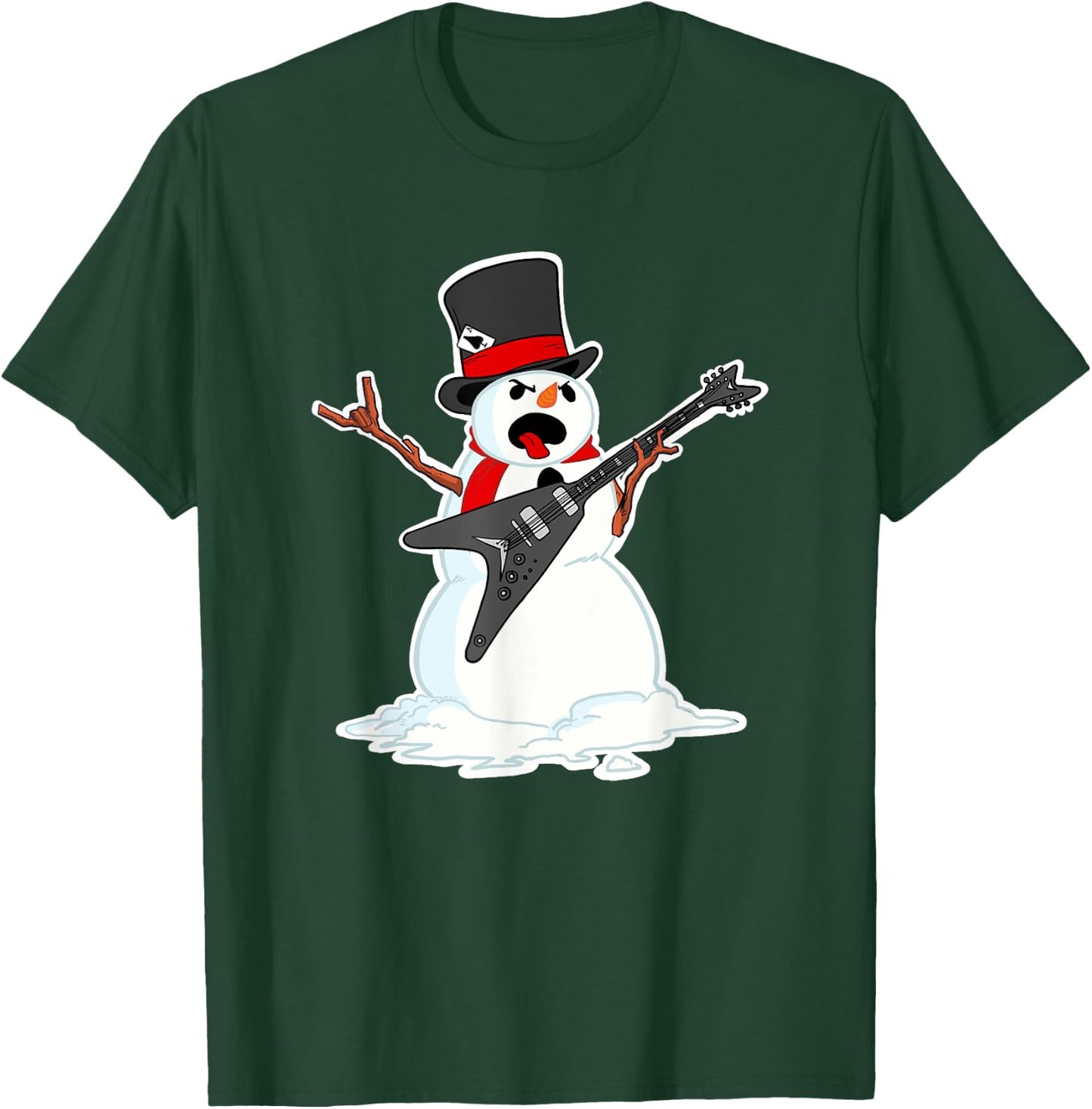 Metal Christmas Funny Heavy Metal Snowman T-Shirt - T-Shirt | Forest