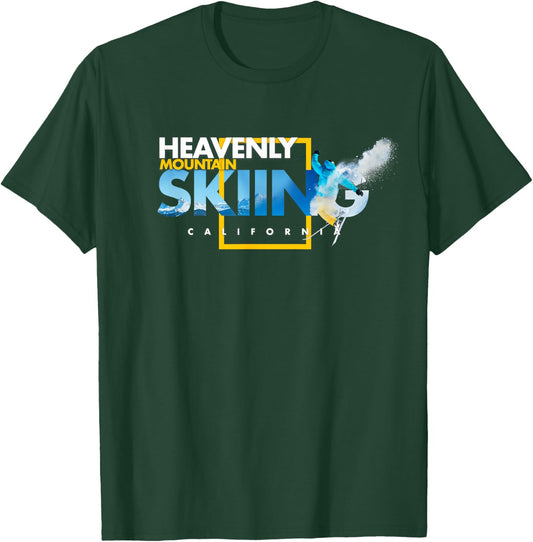 Heavenly Mountain California Ski T-Shirt - T-Shirt | Forest
