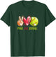 Softball Player Girls Peace Love Softball T-Shirt - T-Shirt | Forest