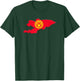 Kyrgyzstan Flag In Map T-Shirt - T-Shirt | Forest