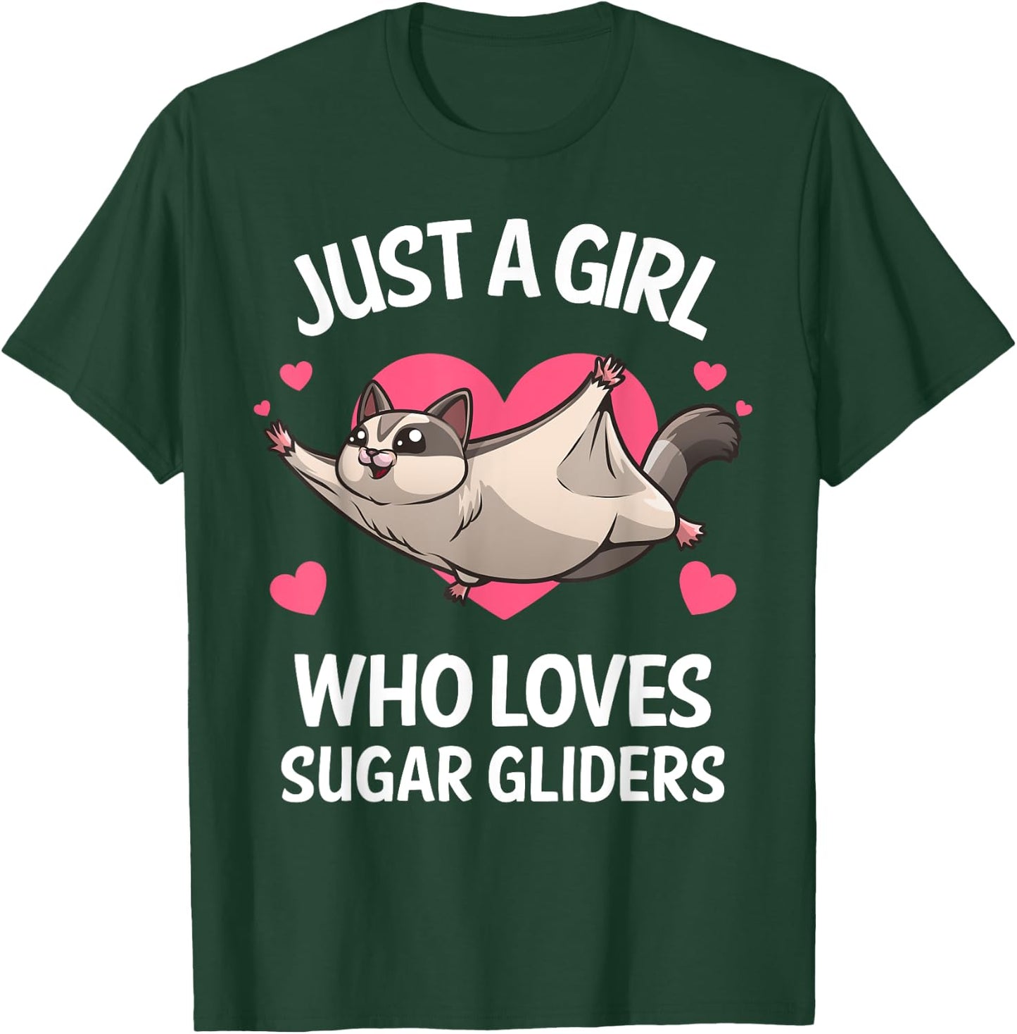 Funny Sugar Glider Design For Girls Women Gliding Animal T-Shirt - T-Shirt | Forest