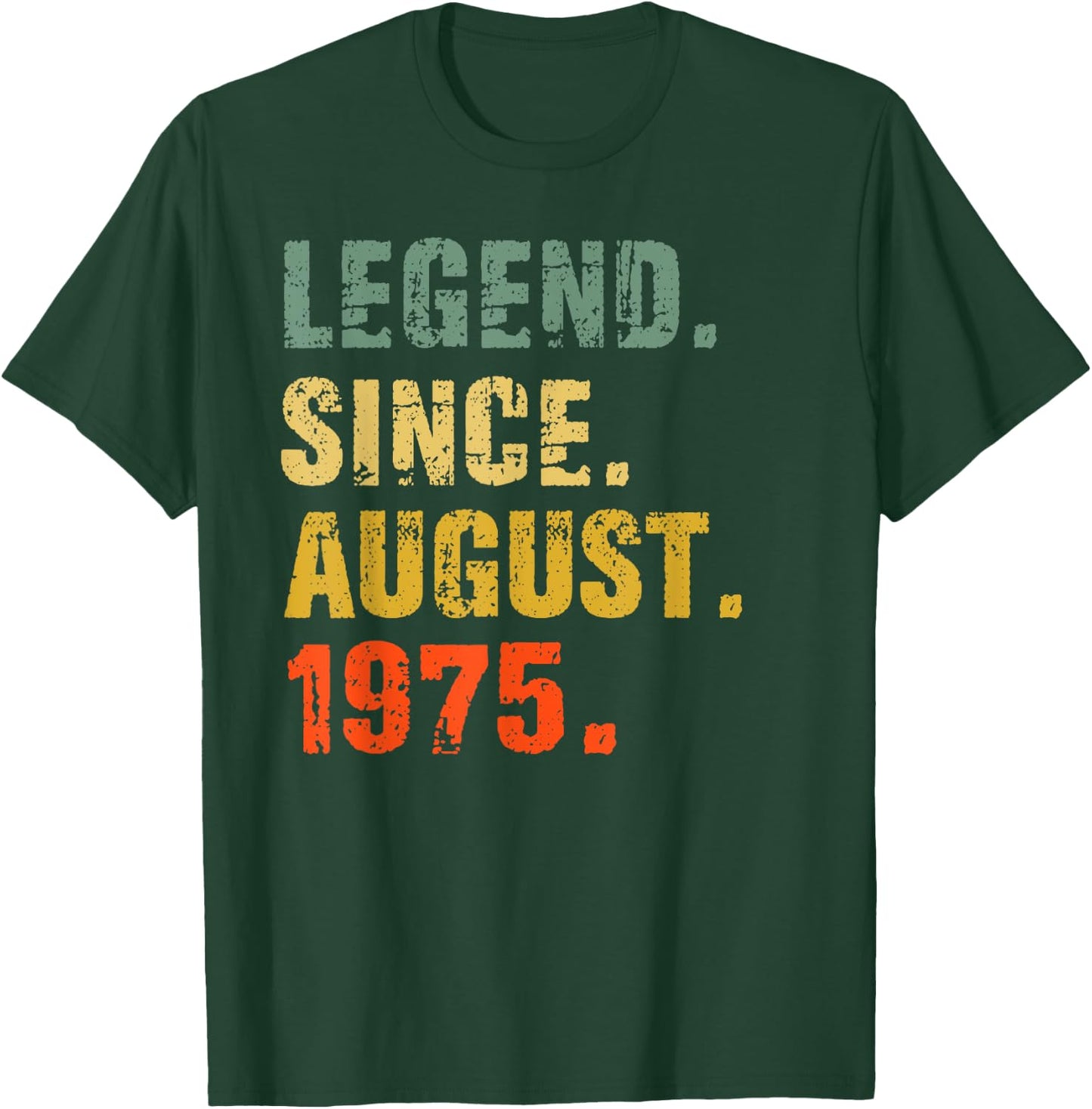 47 Year Old 47th Birthday Gifts Legend Since August 1975 T-Shirt - T-Shirt | Forest