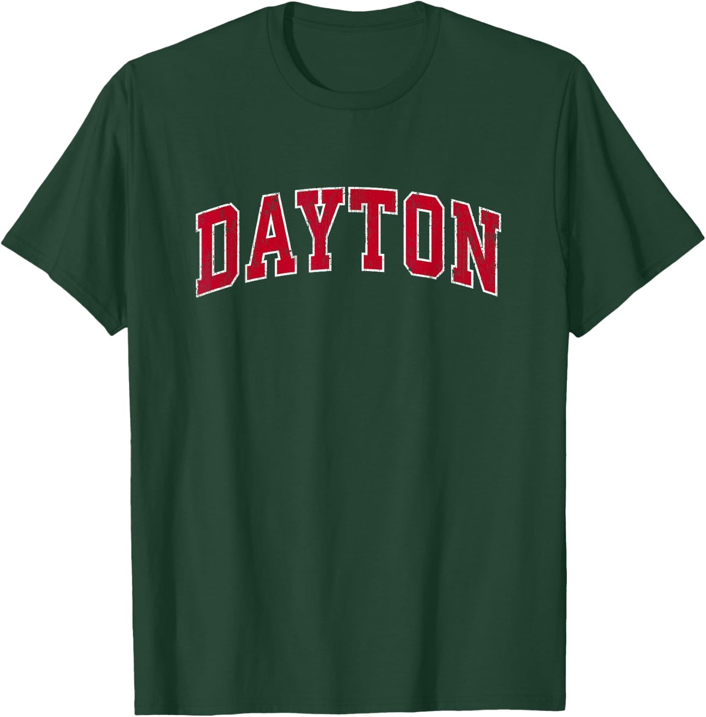 Dayton Ohio OH Vintage Sports Design Red Design T-Shirt - T-Shirt | Forest